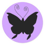 Diva Butterfly Round Stickers