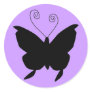 Diva Butterfly Round Stickers