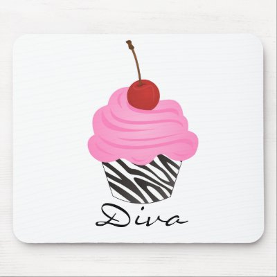 Diva Cupcake Mousepad by creativelyexpressive