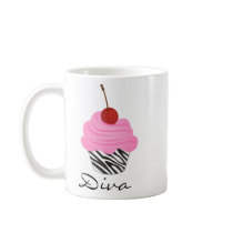 Diva Cupcake Mugs