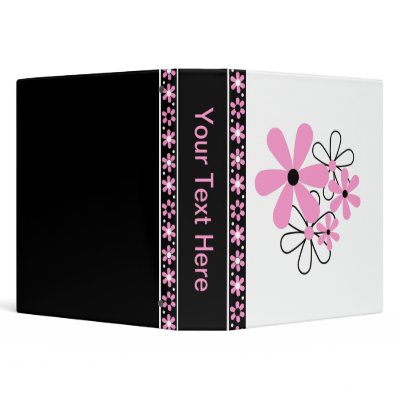 Diva Daisies Vinyl Binder by TNMgraphics