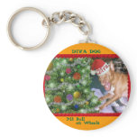 DIVA DOG "Christmas Coral" Keychain