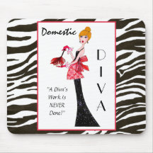 "Diva domestique" - le travail d'une diva n'est ja Tapis De Souris