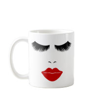 Diva Fashion Face With Lashes & Full Lips Mugs