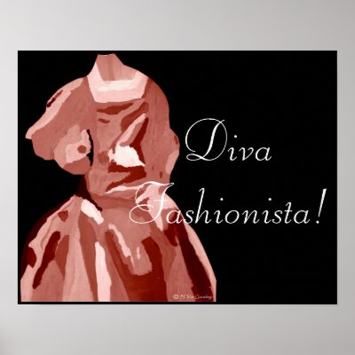 Diva Fashionista In Neutral Poster by Yve_13