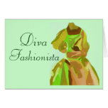 Diva Fashionista In Spring Card