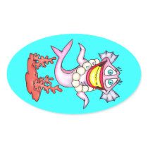 Diva Fish Oval Stickers