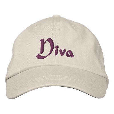 Diva Funny Embroidered Hat by SmilinEyesTreasures