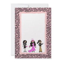 Diva Girls Invitations - African American
