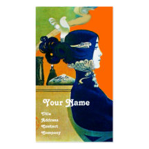 DIVA IN BLUE MONOGRAM Beauty Salon ,Makeup Artist Business Cards
