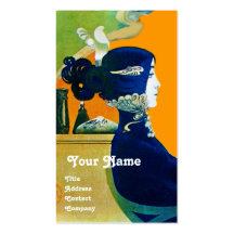 DIVA IN BLUE MONOGRAM Beauty Salon ,Makeup Artist Business Card Template