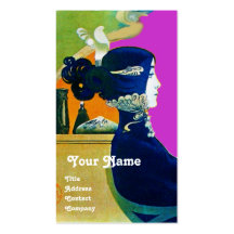 DIVA IN BLUE MONOGRAM Beauty Salon ,Makeup Artist Business Cards