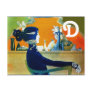 DIVA IN BLUE MONOGRAM POST CARDS