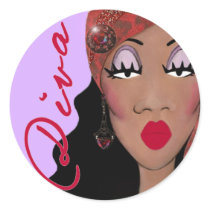 "DIVA is a four letter word..."  Stickers