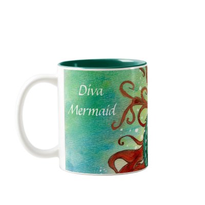 Diva Mermaid MUG by MeadowPixieArts