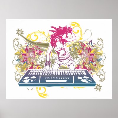 Diva Punk DJ Music Bliss Posters by vector_posters