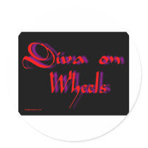 diva round sticker