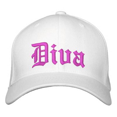 Diva White With Hot Pink Ladies Hat by DesignerThreads
