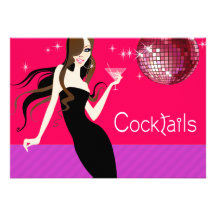 Divalicious Cocktail Party - little black dress Custom Announcement