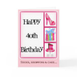 Diva's 40th Birthday Card for Women