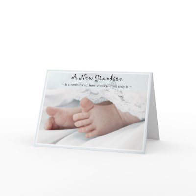 Diva's Congratulations-New Grandson Greeting Card by NightSweatsDiva