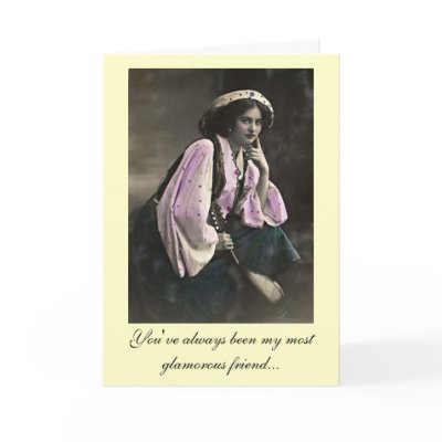 Diva's Glamourous 50th Birthday Greeting Card by NightSweatsDiva