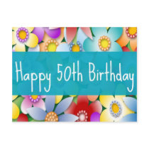 Diva's Happy 50th Birthday Postcard
