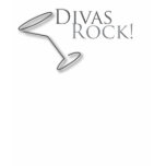 Divas rock with martini glass t-shirts