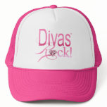 divas+rule gem+gemstone+sparkle+diamond+sparkling trucker hat