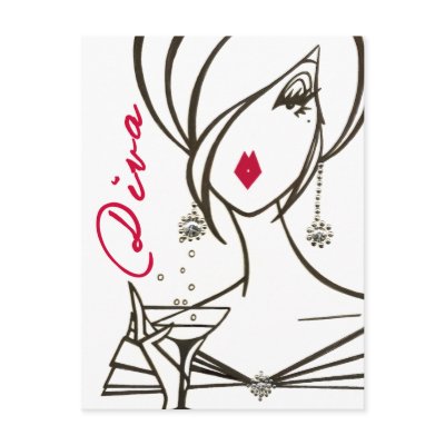 Divas Rule! postcard - Customized by LadyDenise