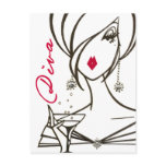 Divas Rule! postcard - Customized