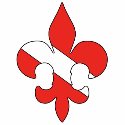 Dive Flag Fleur de lis Ornament Photo Cutouts by ARTegrity