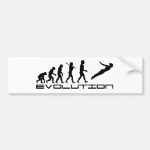 Dive High Diving Diver Sport Evolution Art Bumper Sticker