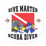 Dive Master SCUBA Diver stickers