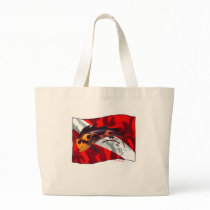 DiveFlag with Flamed Dorado Tote Bags