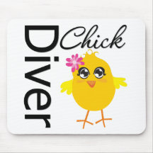 Diver Chick Mousepads