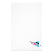 Diver Girl Personalized Stationery