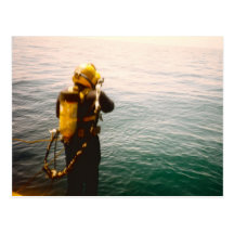 "Diver Splash" postcard