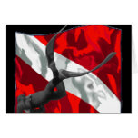 DiverDown Flag Creations Greeting Cards