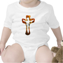 Divers 3 Christ sur Croix Effets braise TIF T-shirt