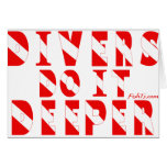 Divers Do It Deeper-Dive Logo Text by FishTs.com Greeting Cards