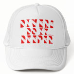 Divers Do It Deeper-Dive Logo Text by FishTs.com Trucker Hat