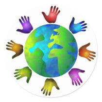 Diverse World Round Stickers