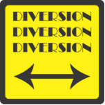 DIVERSION SIGN SQUARE PHOTO SCULPTURE