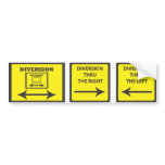 DIVERSION SIGNS BUMPER STICKER