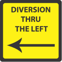 DIVERSION THRU THE LEFT PHOTO CUT OUT