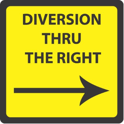 DIVERSION THRU THE RIGHT PHOTO CUTOUT by ab_photodesigner