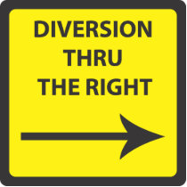 DIVERSION THRU THE RIGHT ACRYLIC CUT OUTS