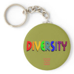 Diversity Custom Military Green Keychain