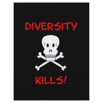 diversity kills skull and crossbones flyer